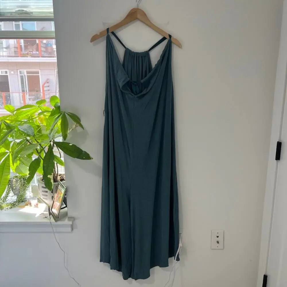 Anthropologie HD in Paris Blue Ribbed Jacinta Jumpsuit Size XS